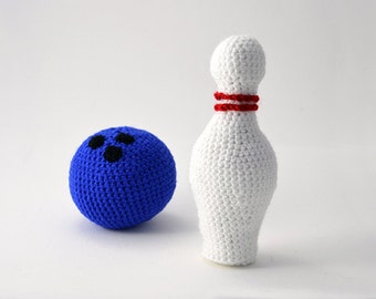 Bowling Crochet Pattern, Bowling Ball Crochet Pattern, Bowling Pin Crochet Pattern, Bowling Ball Amigurumi, Bowling Pin Amigurumi Pattern