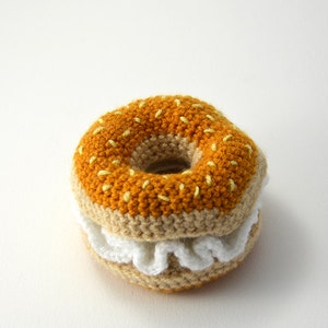 Bagel Crochet Pattern, Bagel Amigurumi Pattern, Crochet Bagel Amigurumi, Food Crochet Pattern, Amigurumi Food, Crochet Food Pattern image 1