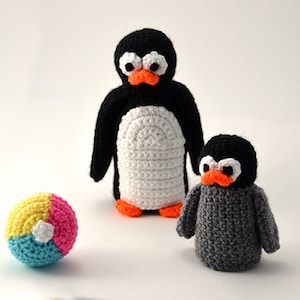 Penguins Crochet Pattern Set, Penguin Crochet Pattern, Penguin Amigurumi Pattern, Amigurumi Penguin Pattern, Animal Amigurumi Pattern, Zoo image 1