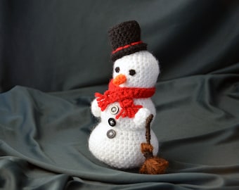 Frosty the Snowman Crochet Pattern, Amigurumi Snowman Pattern, Crochet Snowman Pattern, Christmas Crochet Pattern, Winter Crochet