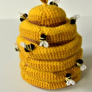Beehive Crochet Pattern, Beehive Amigurumi, Bee Crochet Pattern, Bee Amigurumi Pattern, Bees Crochet Pattern, Nature Amigurumi, Bee Hive image 2