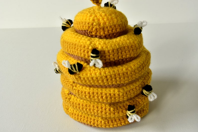 Beehive Crochet Pattern, Beehive Amigurumi, Bee Crochet Pattern, Bee Amigurumi Pattern, Bees Crochet Pattern, Nature Amigurumi, Bee Hive image 2