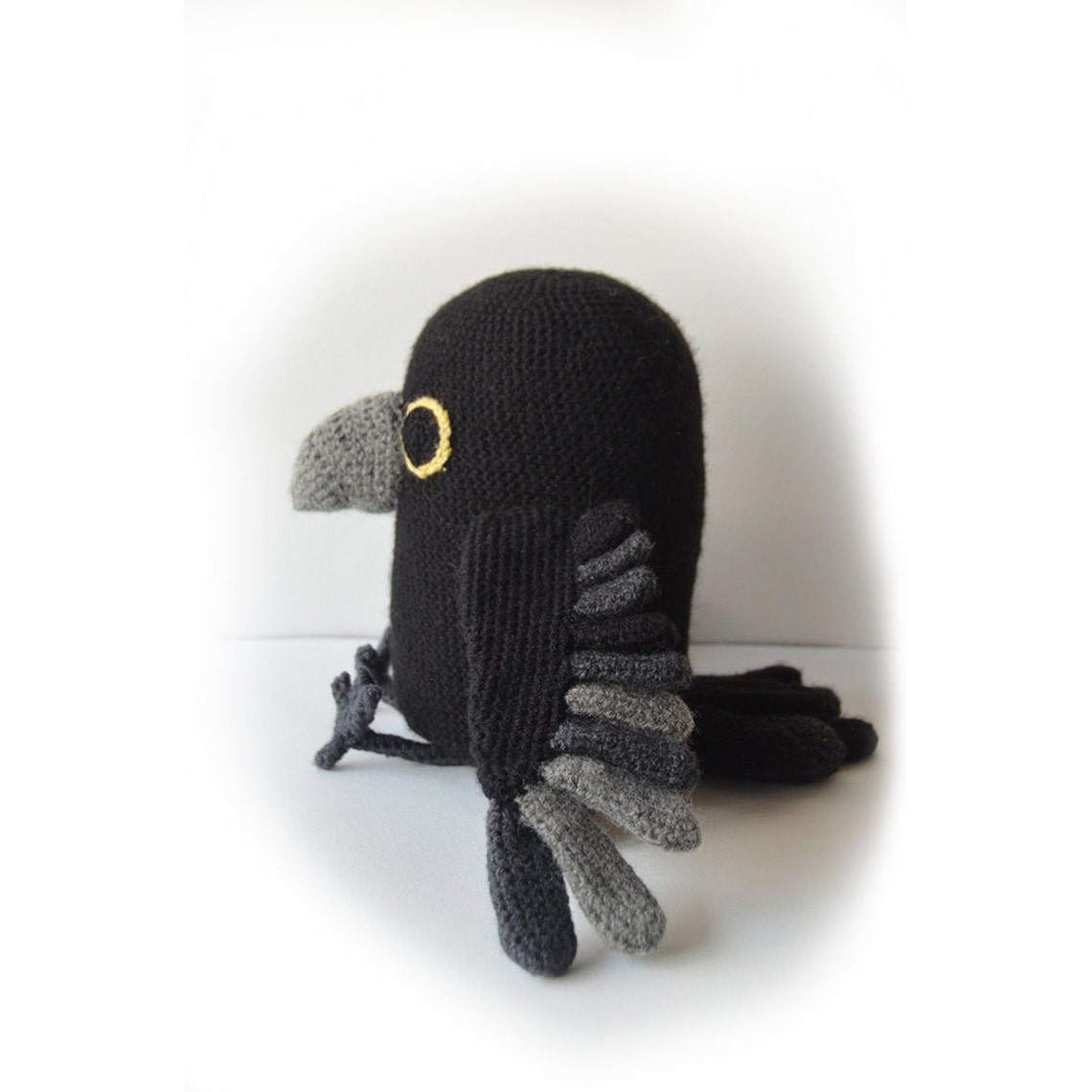 Raven Crochet Pattern Amigurumi Raven Pattern Bird Crochet Etsy