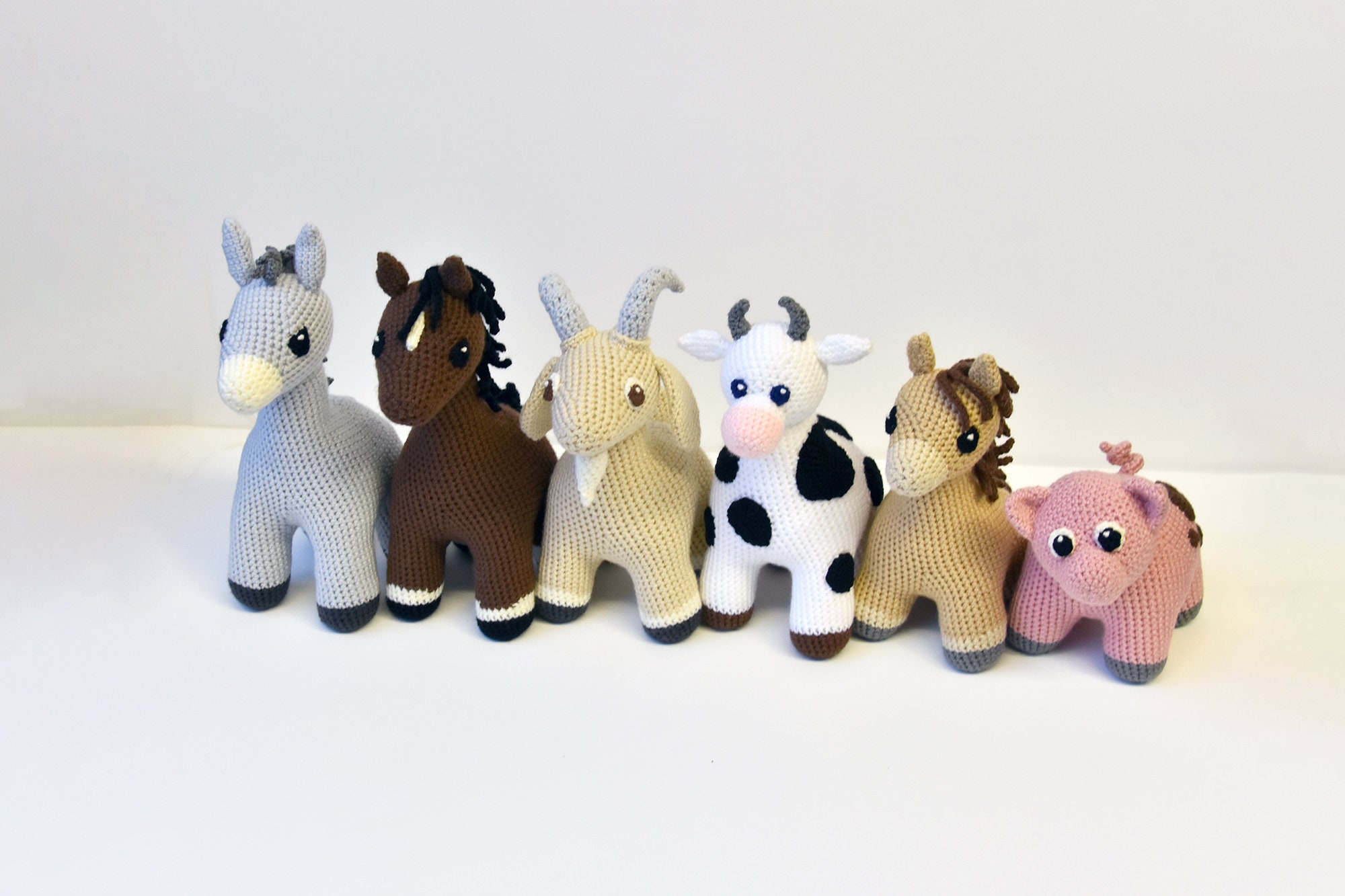 Farm Crochet Pattern Set Farm Animals Crochet Pattern Pig Etsy