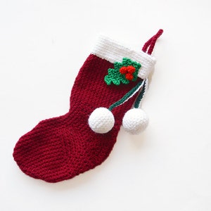 Christmas Stocking Crochet Pattern, Christmas Sock Crochet Pattern, Christmas Crochet Pattern, Winter Crochet Pattern, Seasonal Crochet