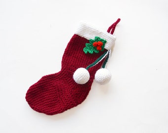 Christmas Stocking Crochet Pattern, Christmas Sock Crochet Pattern, Christmas Crochet Pattern, Winter Crochet Pattern, Seasonal Crochet