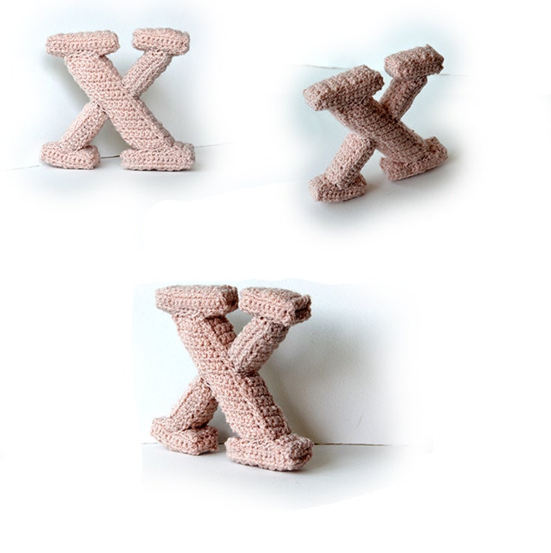 Letter X Crochet Pattern 3D Alphabet crochet pattern 3d Etsy