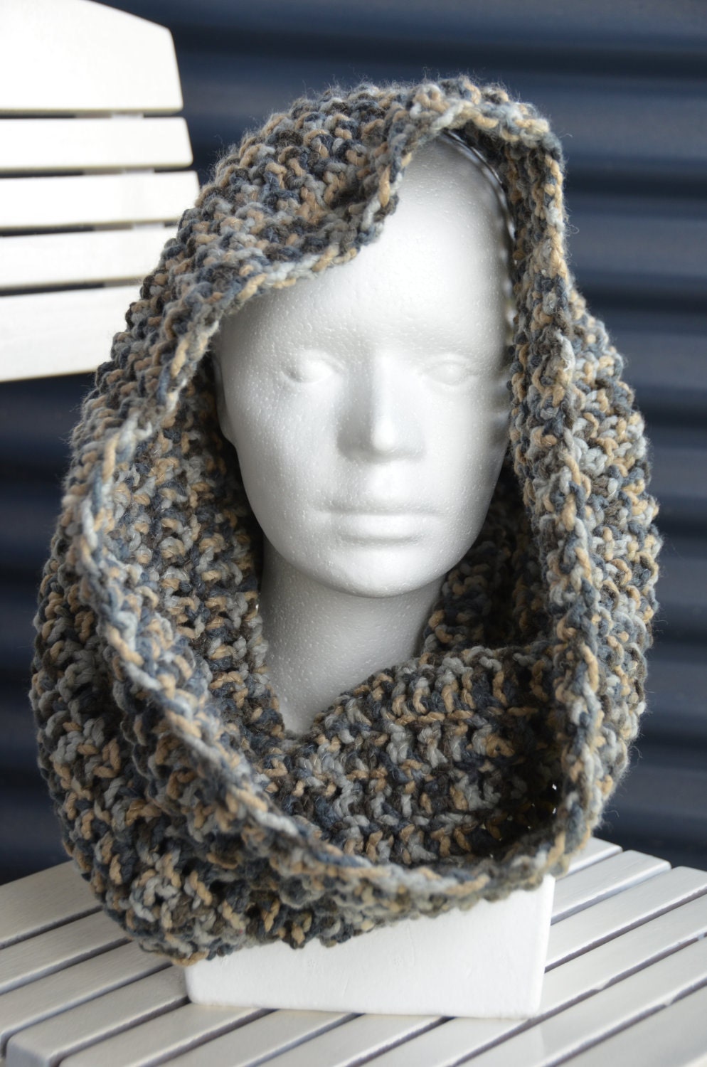 Chunky Hooded Cowl Crochet Pattern - Cowl Scarf Crochet Pattern - DIY ...
