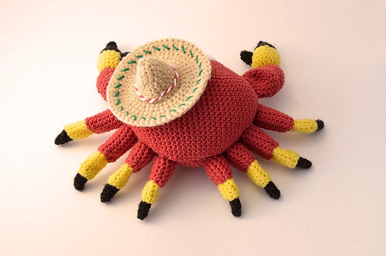 Mexican Crab Crochet Pattern, Crab Amigurumi Pattern, Crochet Crab Pattern, Amigurumi Crab Crochet Pattern, Mexican Crochet Pattern image 4