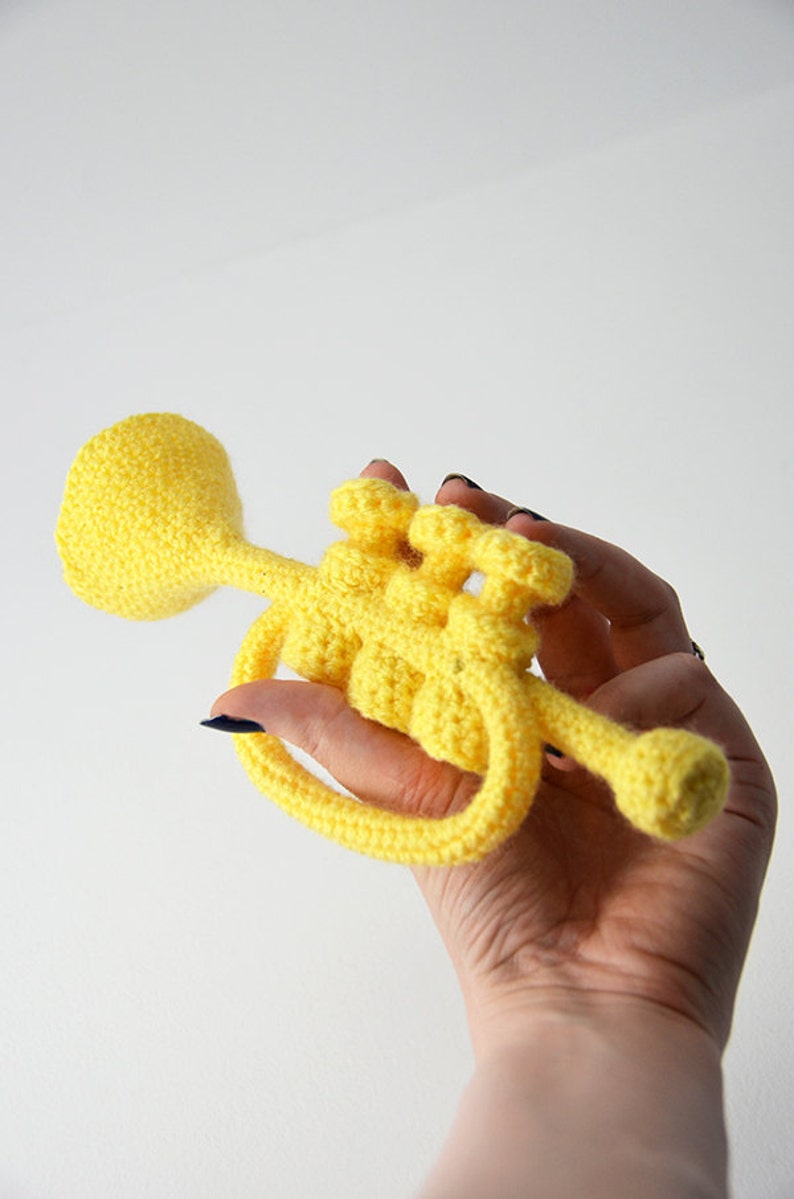 Trumpet Crochet Pattern, Amigurumi Trumpet Crochet Pattern, Trumpet Amigurumi Pattern, Music Crochet Pattern, Instrument Crochet Pattern image 5