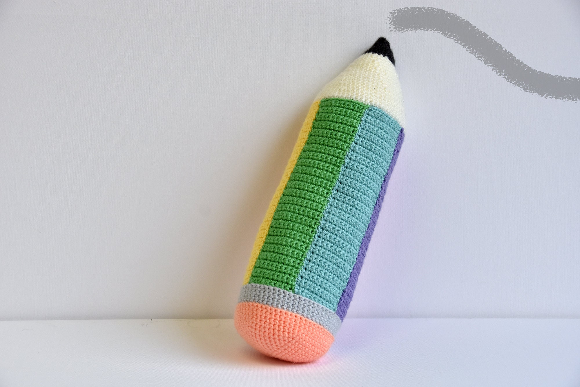 Large Pencil Crochet Pattern Pencil Amigurumi Writing Etsy
