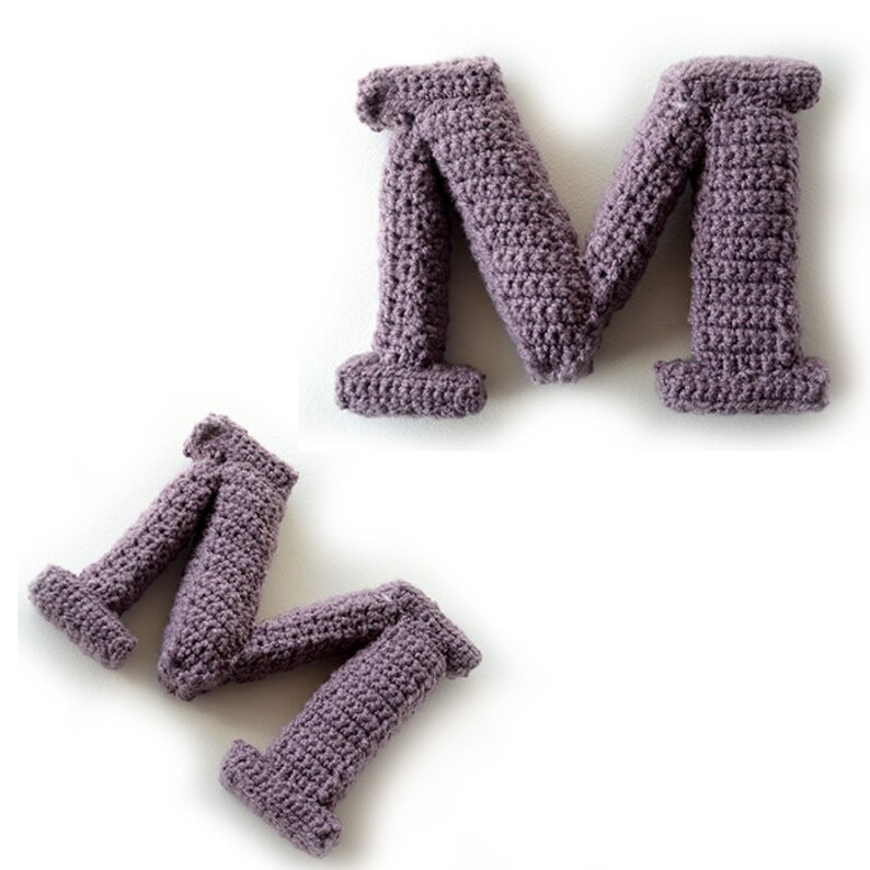 Letter M Crochet Pattern 3D Alphabet Crochet Pattern 3d Etsy