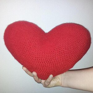 Large Heart Crochet Pattern, Crochet Heart Pattern, Amigurumi Heart Pattern, Valentine's Day Crochet Pattern, Love Crochet Pattern image 3