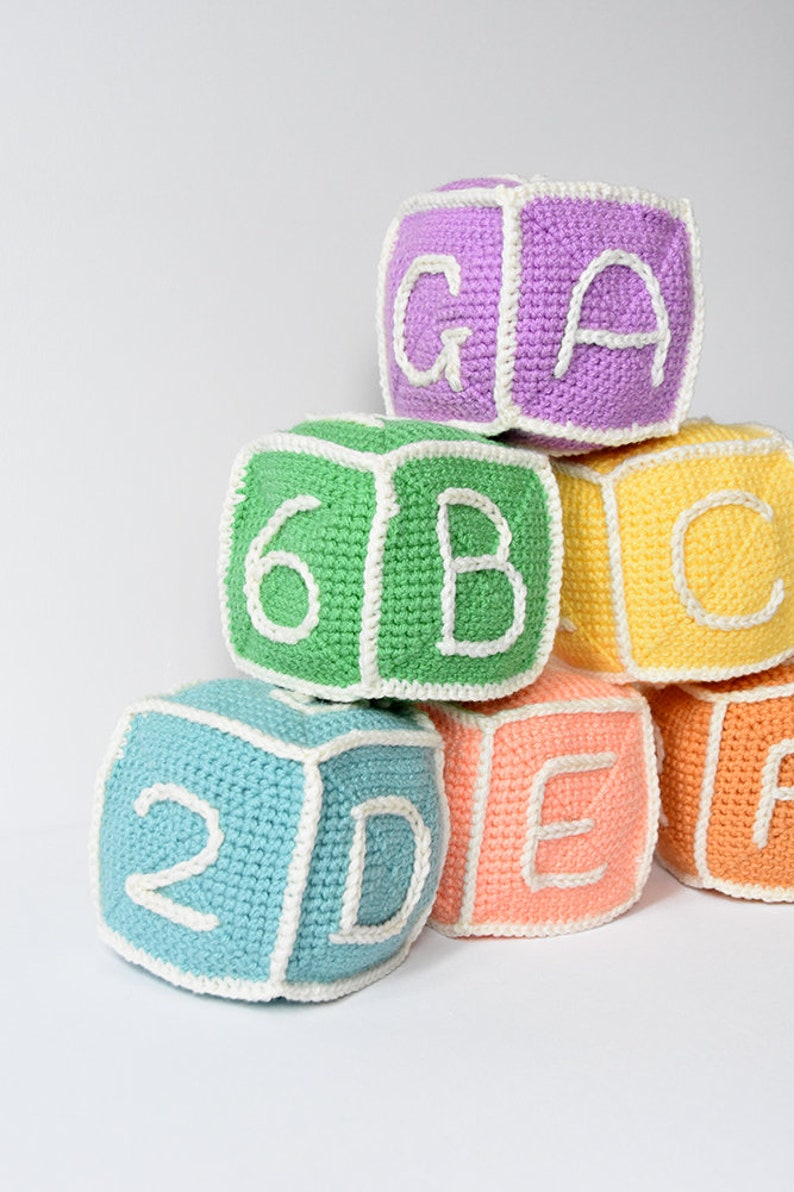 Baby Blocks Crochet Pattern, Play Blocks Crochet Pattern, Alphabet ...