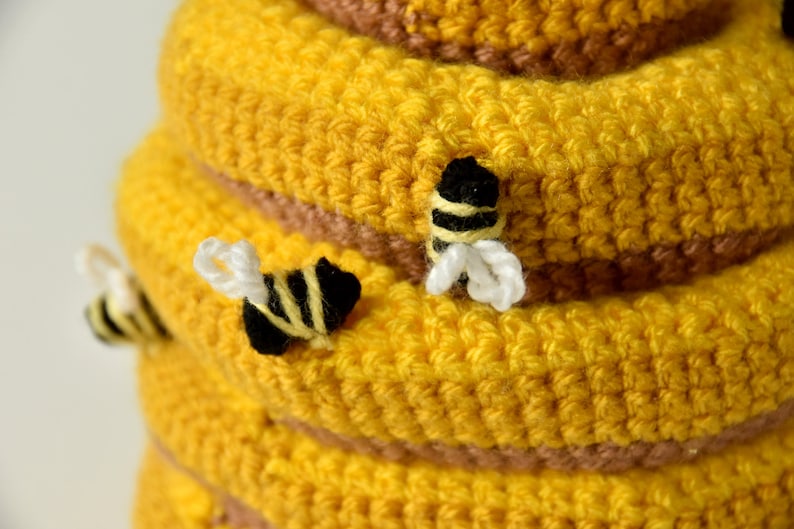 Beehive Crochet Pattern, Beehive Amigurumi, Bee Crochet Pattern, Bee Amigurumi Pattern, Bees Crochet Pattern, Nature Amigurumi, Bee Hive image 4