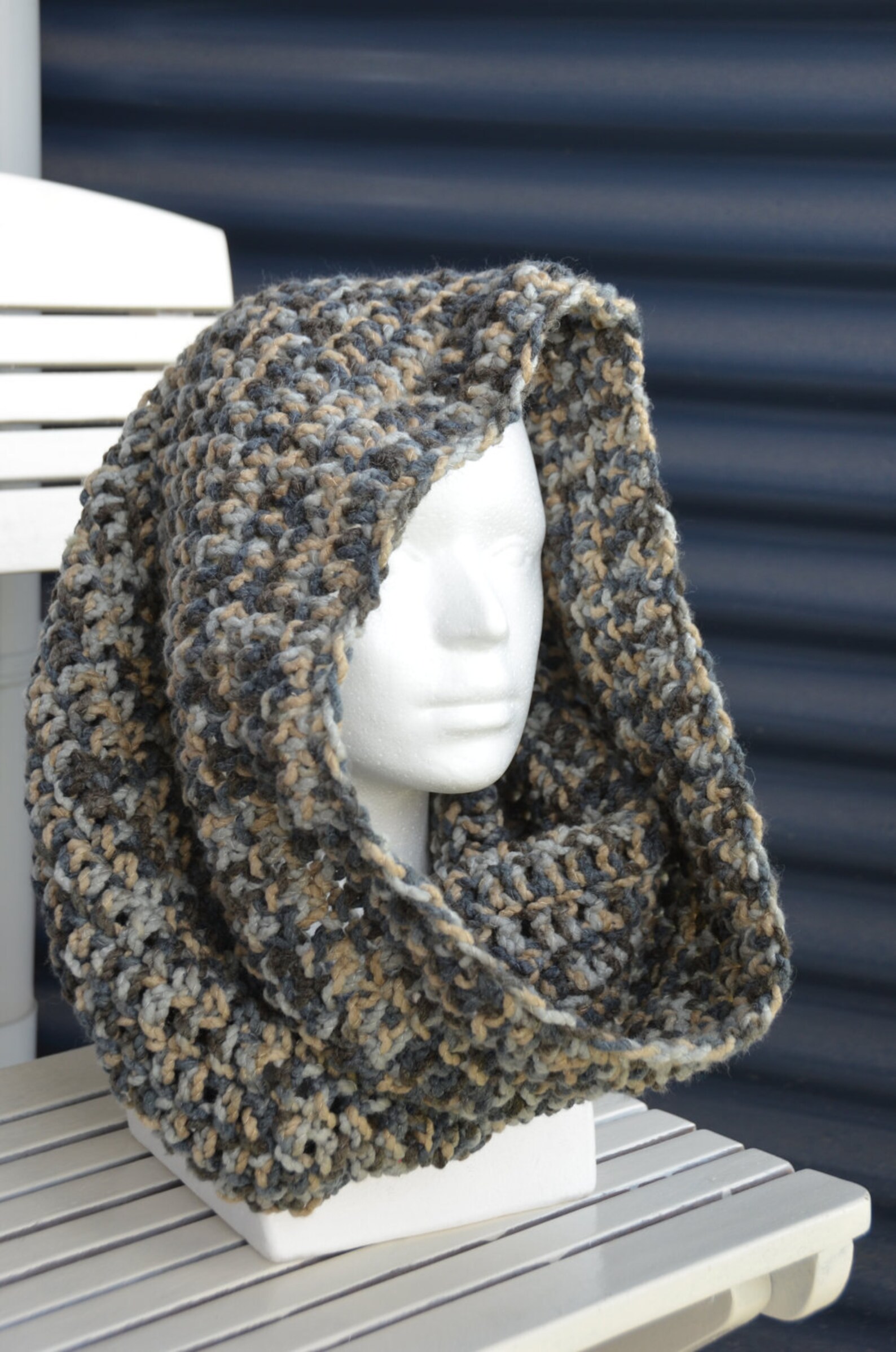Chunky Hooded Cowl Crochet Pattern - Cowl Scarf Crochet Pattern - DIY ...