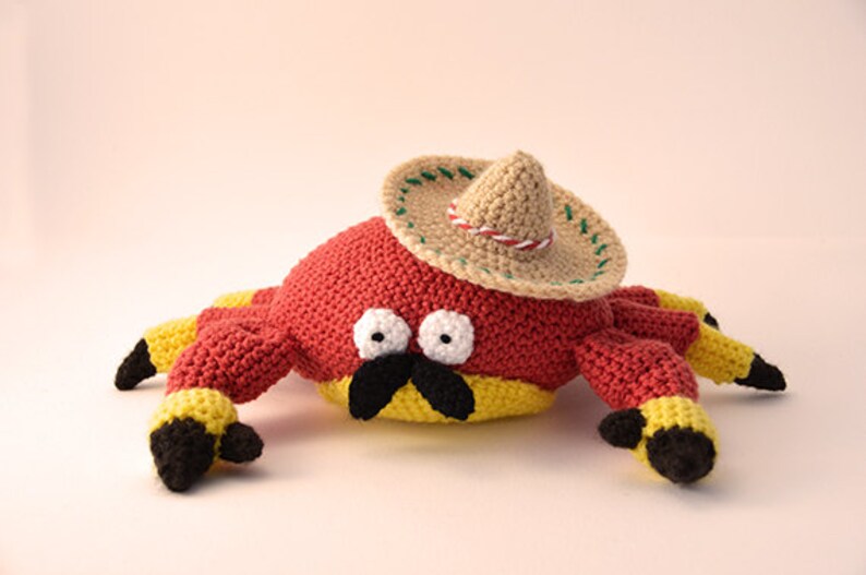 Mexican Crab Crochet Pattern, Crab Amigurumi Pattern, Crochet Crab Pattern, Amigurumi Crab Crochet Pattern, Mexican Crochet Pattern image 1