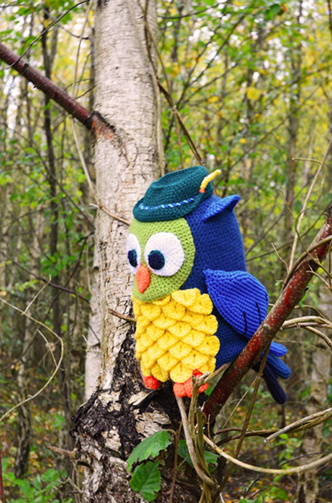 Owl With Hat Crochet Pattern, Owl Crochet Pattern, Forest Owl Pattern ...