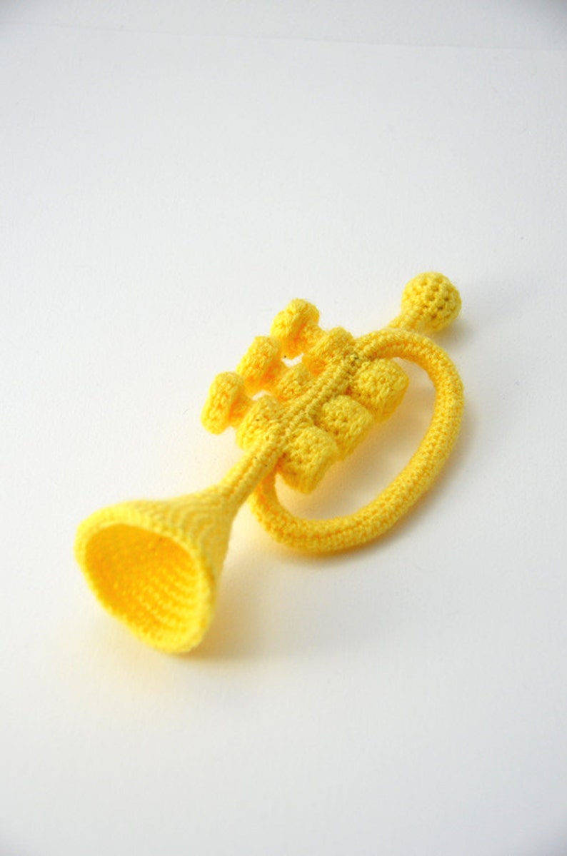 Trumpet Crochet Pattern, Amigurumi Trumpet Crochet Pattern, Trumpet Amigurumi Pattern, Music Crochet Pattern, Instrument Crochet Pattern image 4