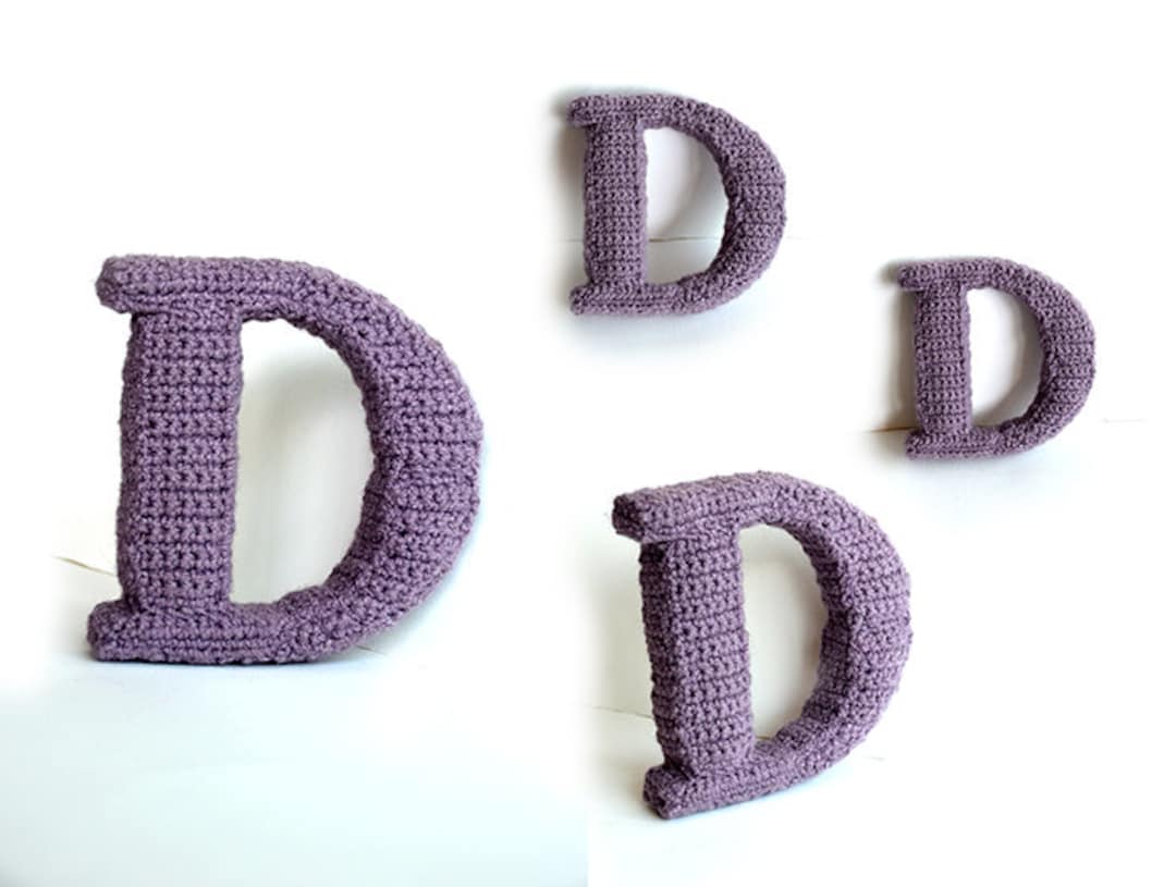 Letter D Crochet Pattern, 3D Alphabet Crochet Pattern, 3d Words Pattern ...