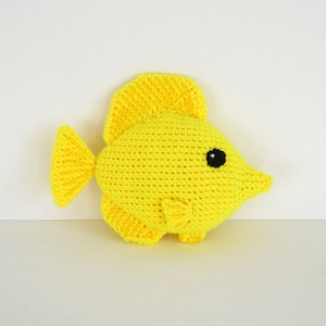Yellow Tang Fish Crochet Pattern, Tang Fish Amigurumi Pattern, Yellow Tang Fish Amigurumi, Tropical Fish Pattern, Yellow Fish Amigurumi