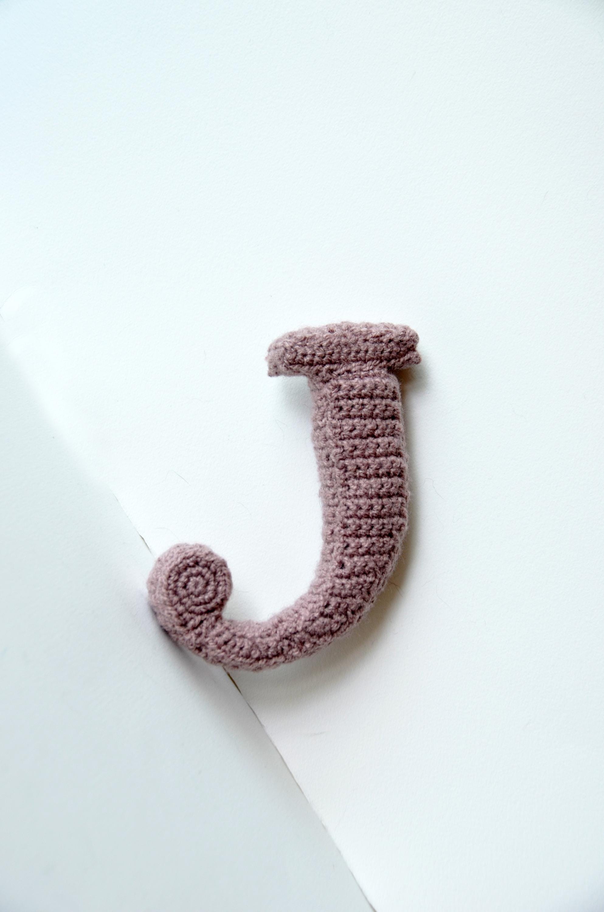 Letter J Crochet Pattern, 3D Alphabet Crochet Pattern, 3d Words Pattern ...
