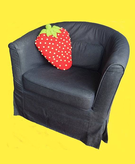 Strawberry Pillow Crochet Pattern Strawberry Crochet Pattern Etsy