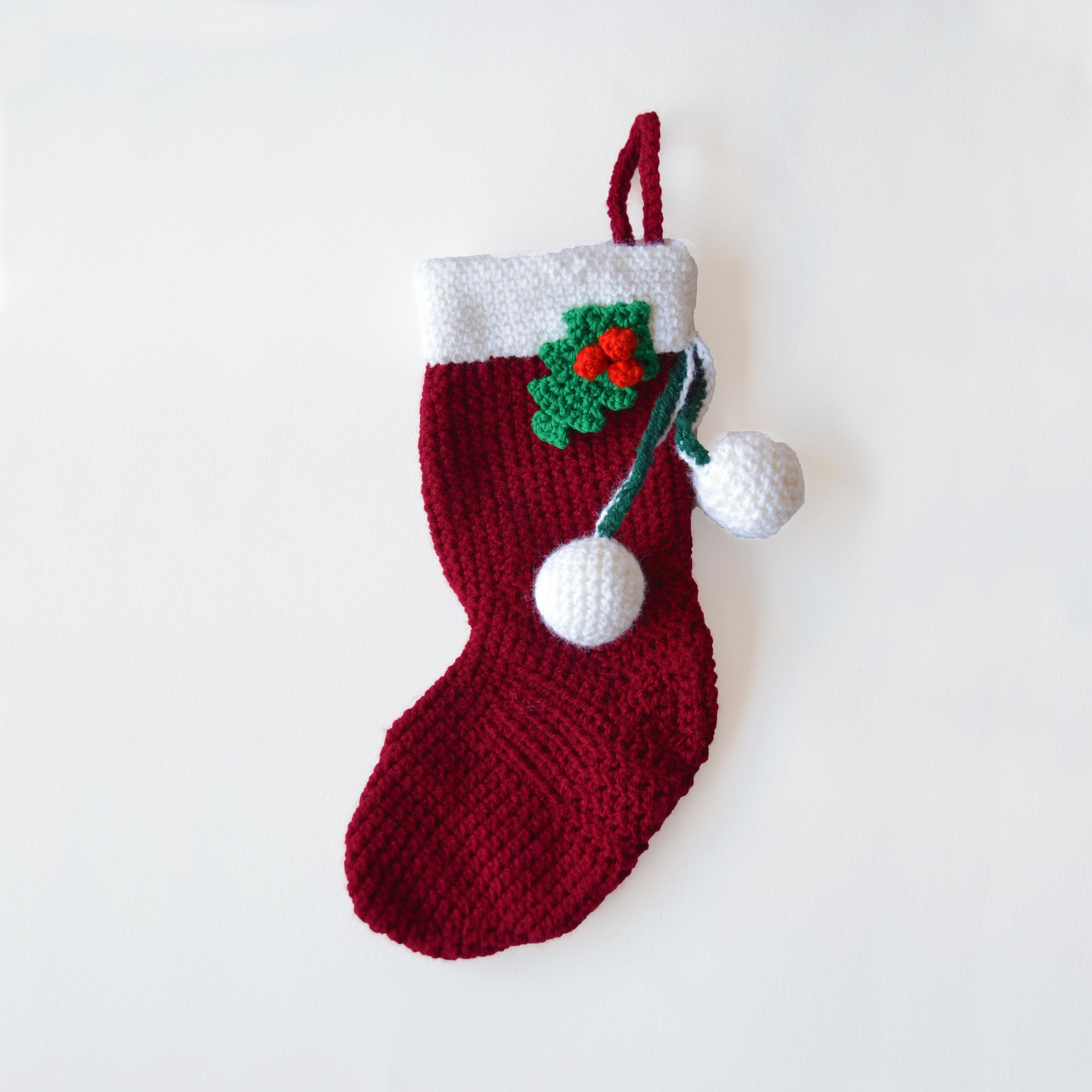 30 Christmas Stocking Crochet Patterns for Handmade Holiday Keepsakes 28 Christmas Sock-Style Stocking Pattern
