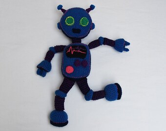 Blue Robot Crochet Pattern - Robot Amigurumi Pattern - Crochet Robot Pattern - Robot Toy Pattern - Amigurumi Crochet Pattern - no.179