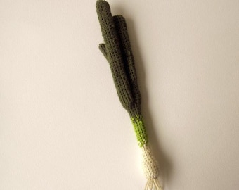 Spring Onion Crochet Pattern, Scallion Crochet Pattern, Onion Amigurumi, Amigurumi Scallion, Food Amigurumi Pattern, Food Crochet Pattern