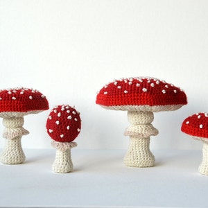 Fly Agaric Crochet Pattern Fly Agarics Pattern Amanita muscaria Mushroom Pattern Forest Crochet Autumn Harvest CROCHET PATTERN 171 image 1