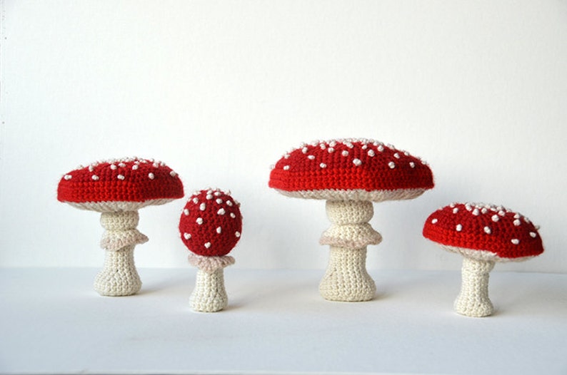 Fly Agaric Crochet Pattern Fly Agarics Pattern Amanita muscaria Mushroom Pattern Forest Crochet Autumn Harvest CROCHET PATTERN 171 imagem 1