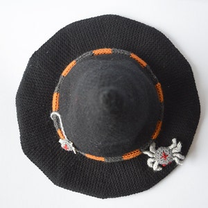 Modèle de crochet de chapeau de sorcière, modèle de crochet de chapeau d'Halloween, modèle de crochet d'Halloween, modèle de crochet de chapeau méchant, crochet saisonnier image 3