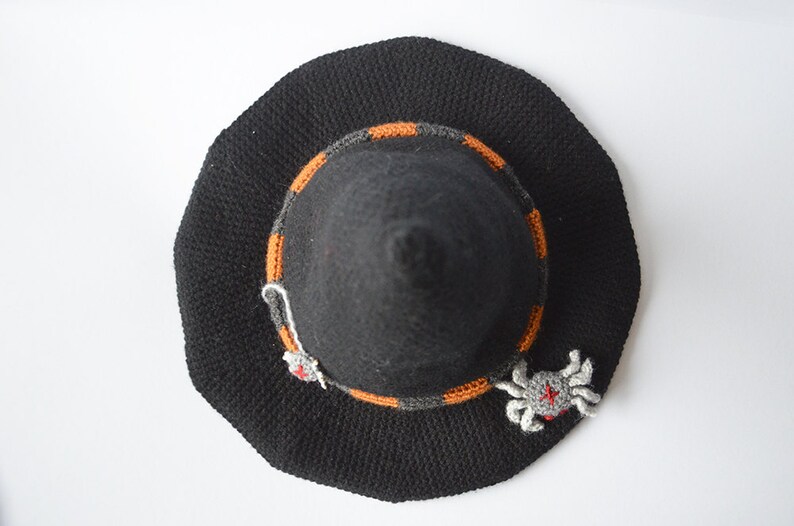 Modèle de crochet de chapeau de sorcière, modèle de crochet de chapeau d'Halloween, modèle de crochet d'Halloween, modèle de crochet de chapeau méchant, crochet saisonnier image 3