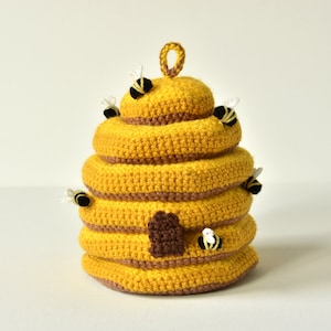 Beehive Crochet Pattern, Beehive Amigurumi, Bee Crochet Pattern, Bee Amigurumi Pattern, Bees Crochet Pattern, Nature Amigurumi, Bee Hive image 1