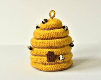 Beehive Crochet Pattern, Beehive Amigurumi, Bee Crochet Pattern, Bee Amigurumi Pattern, Bees Crochet Pattern, Nature Amigurumi, Bee Hive