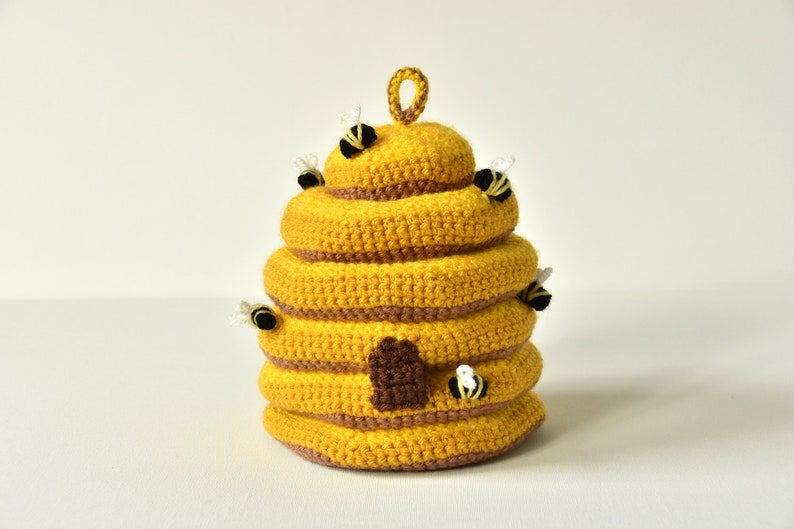 Beehive Crochet Pattern, Beehive Amigurumi, Bee Crochet Pattern, Bee Amigurumi Pattern, Bees Crochet Pattern, Nature Amigurumi, Bee Hive image 1