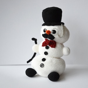 Sir Snowman Crochet Pattern, Snowman Amigurumi Pattern, Winter Snowman Crochet Pattern, Christmas Snowman, Christmas Crochet Pattern