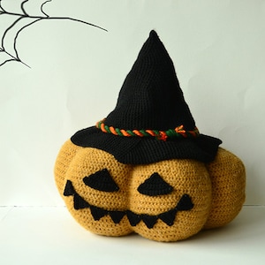 XL Jack O Lantern Crochet Pattern, XL Halloween Pumpkin Crochet Pattern, Large Crochet Jack O Lantern Pattern, Crochet Halloween Pumpkin