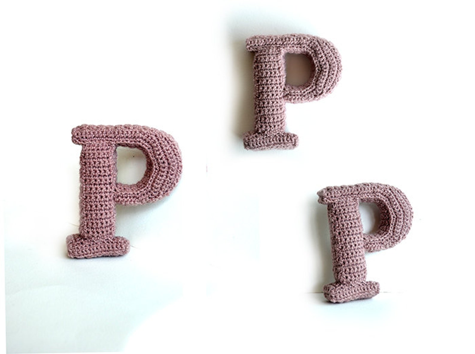 Letter P Crochet Pattern, 3D Alphabet Crochet Pattern, 3d Words Pattern ...