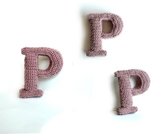 Letter P Crochet Pattern, 3D Alphabet crochet pattern, 3d words pattern, 3d letters pattern, words home deco, decorative letters crochet