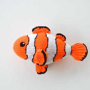 Clownfish Crochet Pattern, Clownfish Amigurumi, Tropical Fish Crochet Pattern, Tropical Fish Amigurumi Pattern, Clown Fish Crochet Pattern image 1