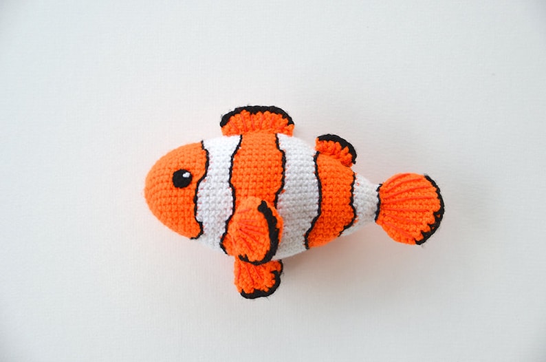 Clownfish Crochet Pattern, Clownfish Amigurumi, Tropical Fish Crochet Pattern, Tropical Fish Amigurumi Pattern, Clown Fish Crochet Pattern image 1