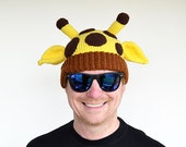 Giraffe Hat Crochet Pattern, Animal Hat Crochet Pattern, Hat with Ears Crochet Pattern, Funny Crochet Pattern, Funny Hat, Giraffe Hat