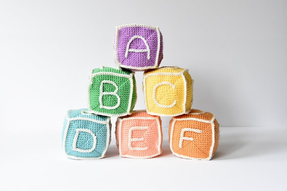 Baby Blocks Crochet Pattern Play Blocks Crochet Pattern Alphabet