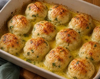 Ricotta Chicken Meatballs Recipe PDF | Easy Baked Dinner | Digital Download