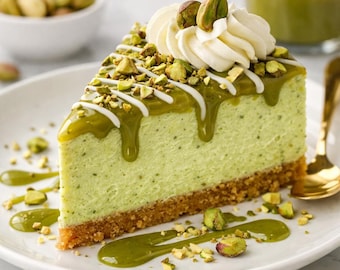 Tarta de queso de pistacho de lujo: rica, cremosa e irresistible (receta fácil en PDF)