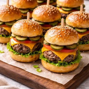 Mini hamburger al formaggio – Succosi mini hamburger che piacciono a tutti (Ricetta facile in PDF)