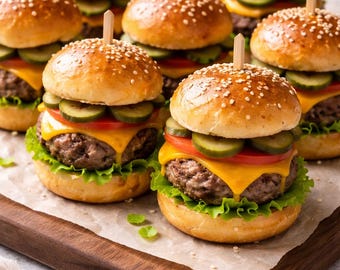 Cheesy Sliders – Sappige mini-burgers waar iedereen dol op is (eenvoudig recept in PDF-formaat)