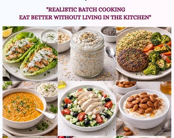 Meal Prep for Two Guide: 7-Day Healthy Eating Plan, High Protein & Low Carb Batch Cooking, Grocery List for Couples, PDF Digital Download